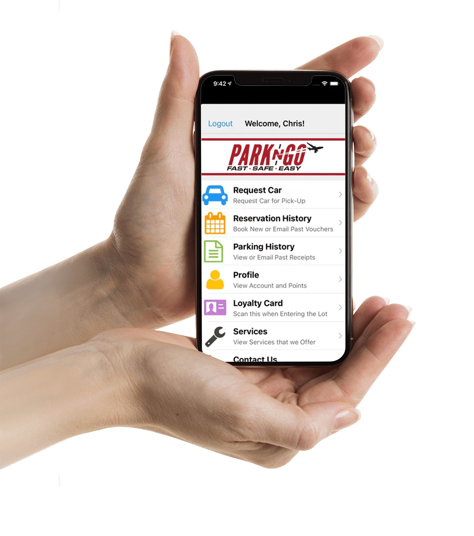 app for Park-N-Go Dayton Airport Parking makes parking even easier and faster