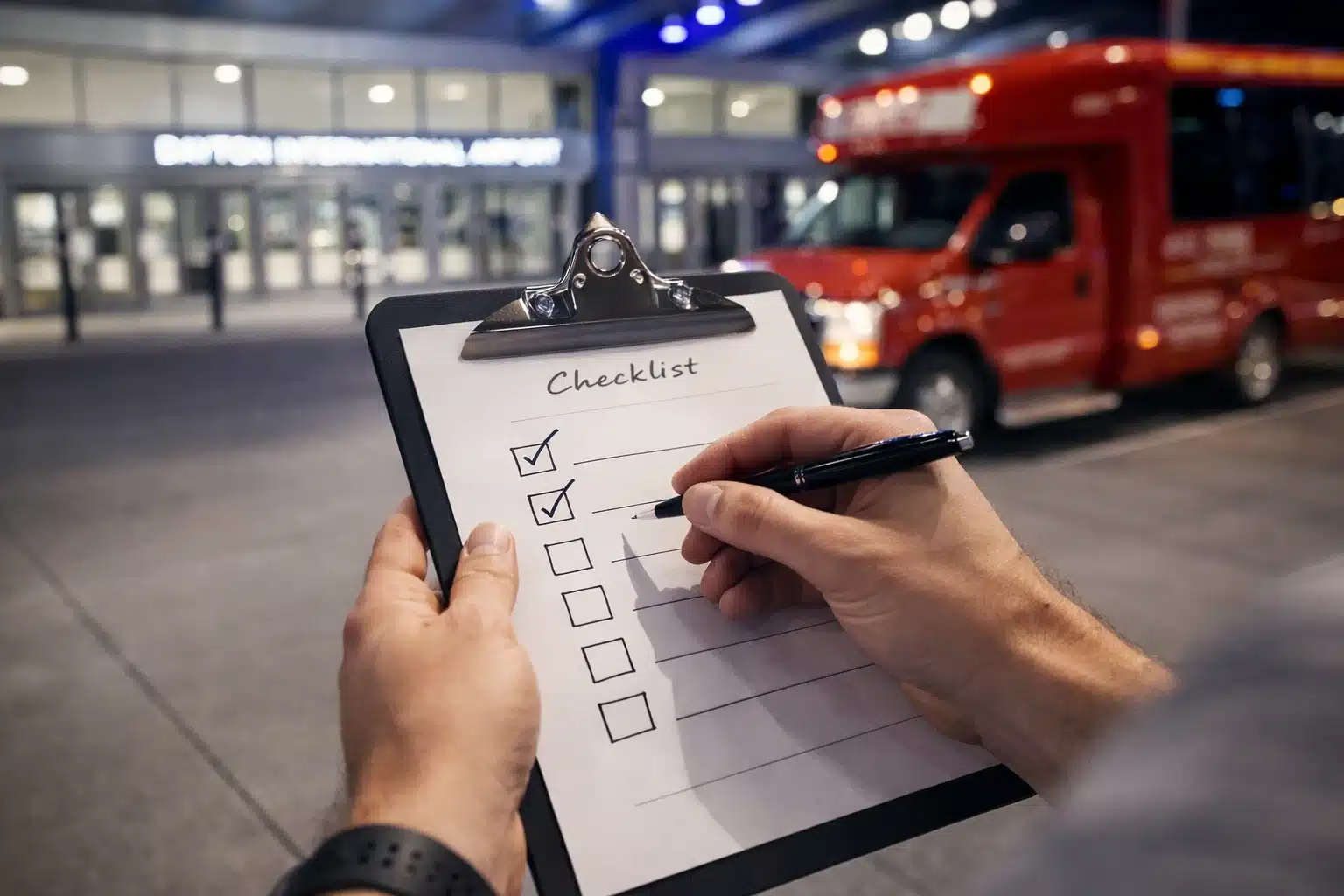 Parking at the Dayton Airport Checklist